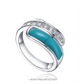 Vogue Turquoise Silver Ring Jewellery Vogue (R-0516)